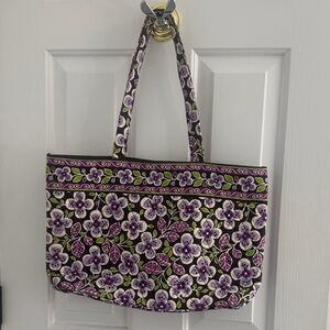 Vera Bradley Purple Floral Quilted Tote